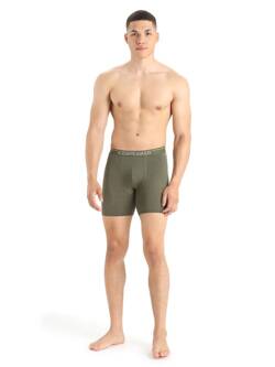 Bokserki termoaktywne z dłuższymi nogawkami Icebreaker Anatomica khaki