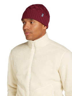 Czapka Icebreaker Merino Cable Knit bordowa