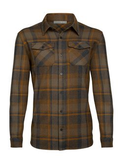 Koszula męska Icebreaker Lodge LS Flannel Shirt brązowa