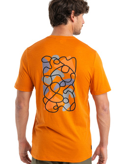 Koszulka Icebreaker Tech Lite II SS Tee Community pomarańczowa