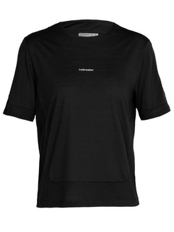Koszulka z krótkim rękawem damska Icebreaker Meteroa czarna