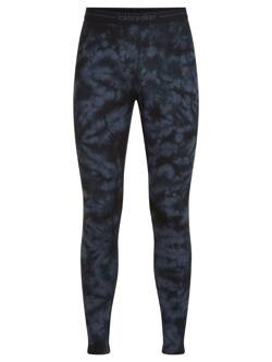 Legginsy termiczne Icebreaker Merino 200 Oasis Cloud Dye czarno-granatowe