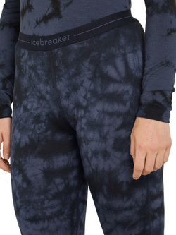 Legginsy termiczne damskie Icebreaker Merino 200 Oasis Cloud Dye granatowo-czarne