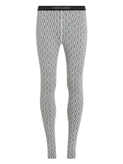 Legginsy termiczne damskie Icebreaker Merino 260 Vertex On-Piste biało-czarne