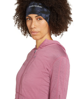 Opaska Icebreaker Merino 200 Oasis Headband Cloud Dye czarno-szara