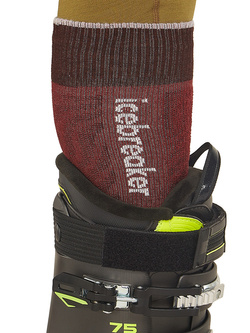 Skarpety Icebreaker Ski+ Light OTC Mountain Contour bordowe